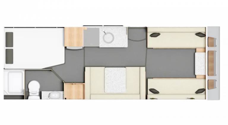 Whirlwind 840 6 berth layout