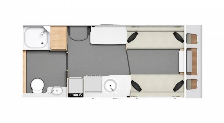 Whirlwind 520 2 berth layout